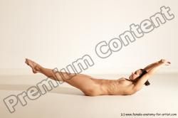 Nude Gymnastic poses Woman White Moving poses Athletic medium brown Dynamic poses Pinup